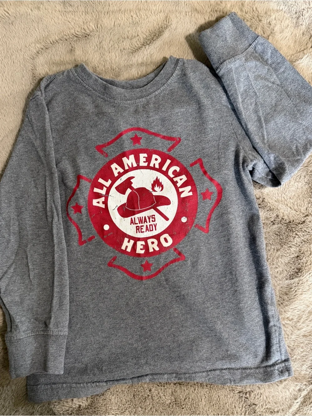 Kids Lot: Red & Navy Casual Tops and Pants firefighter theme